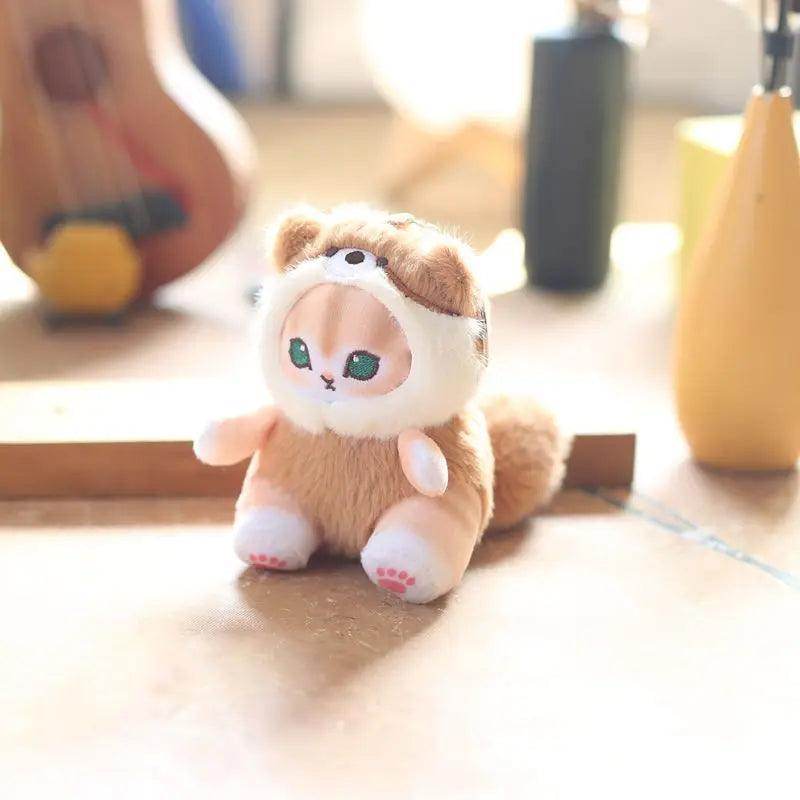 Shark Cat Fried Shrimp Plush Toy Keychain