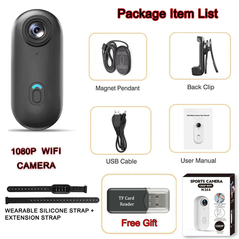 🐾 4K HD Mini Pet Collar Camera – Portable Dog & Cat Neck Camera