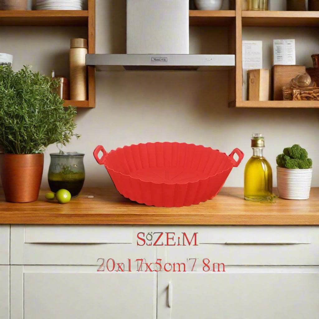 Reusable Silicone Air Fryer Basket – Non-Stick Tray