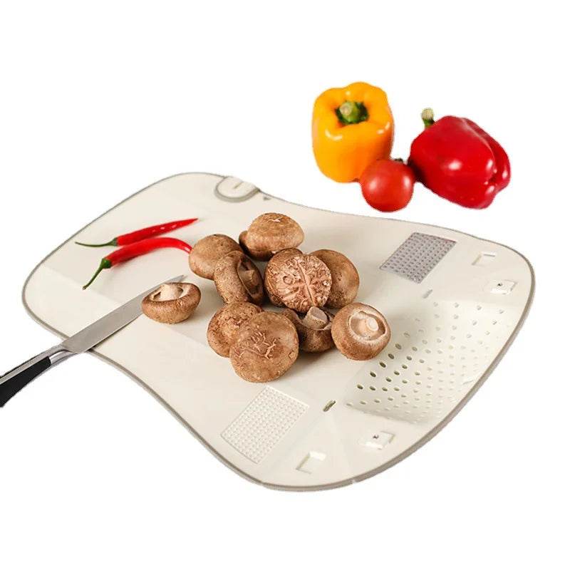 Multifunctional Foldable Cutting Board with Drain