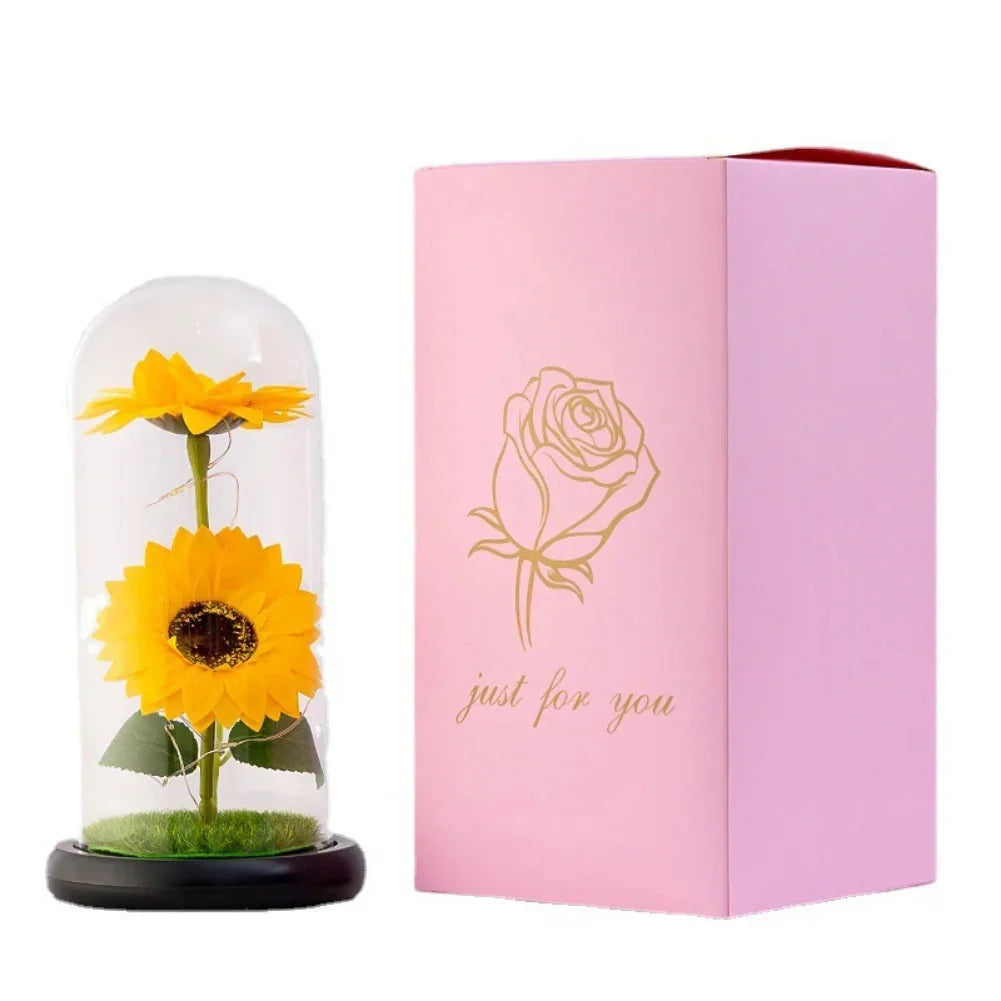 LED Glass Rose Tulip Ornament