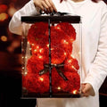Teddy Rose Flower Bear with Gift Box