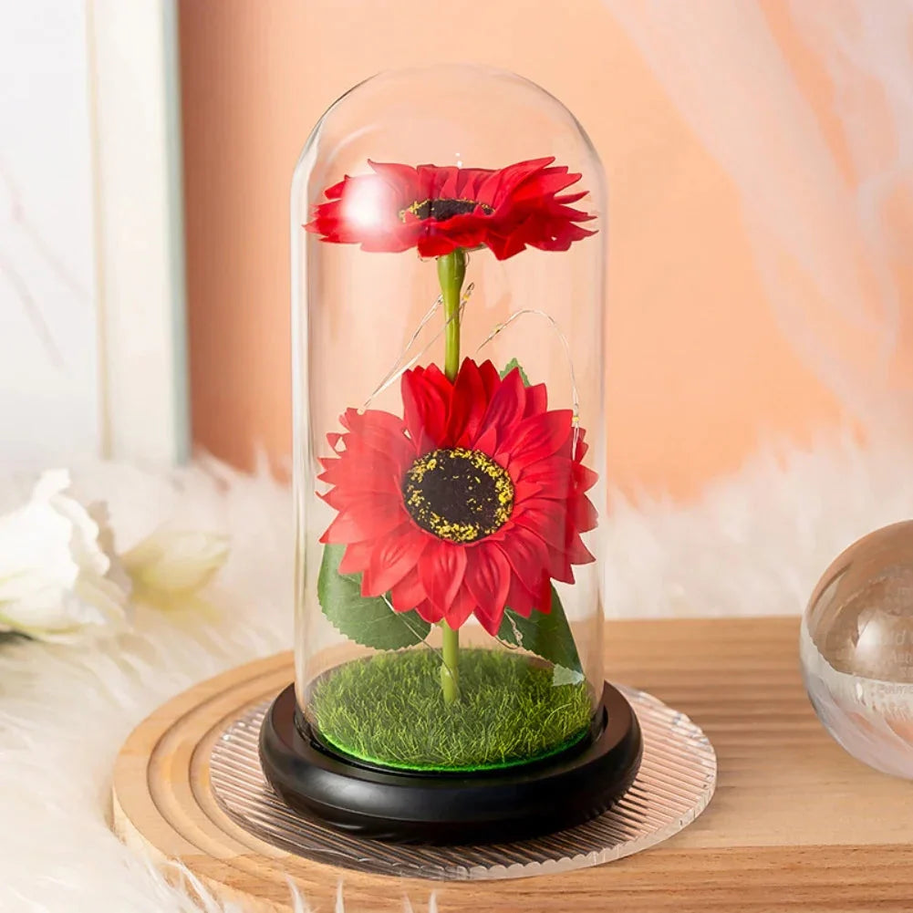 LED Glass Rose Tulip Ornament