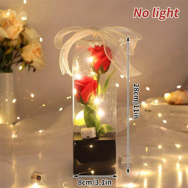Enchanted Red Rose in Glass Dome