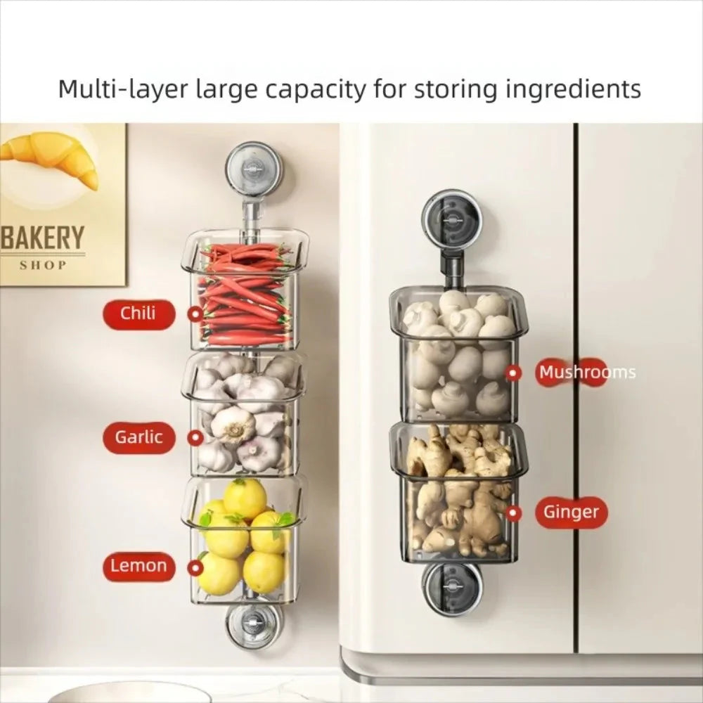 🧼 Wall-Mounted Rotatable Storage Basket