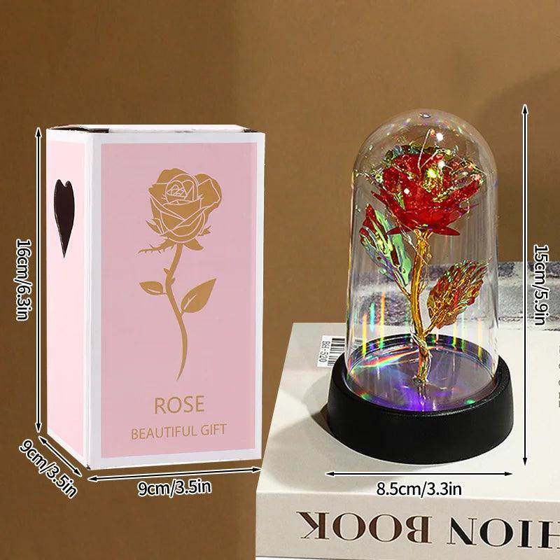 Enchanted Red Rose in Glass Dome