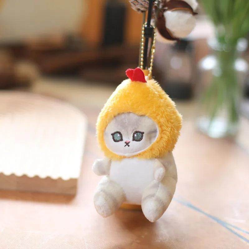 Shark Cat Fried Shrimp Plush Toy Keychain