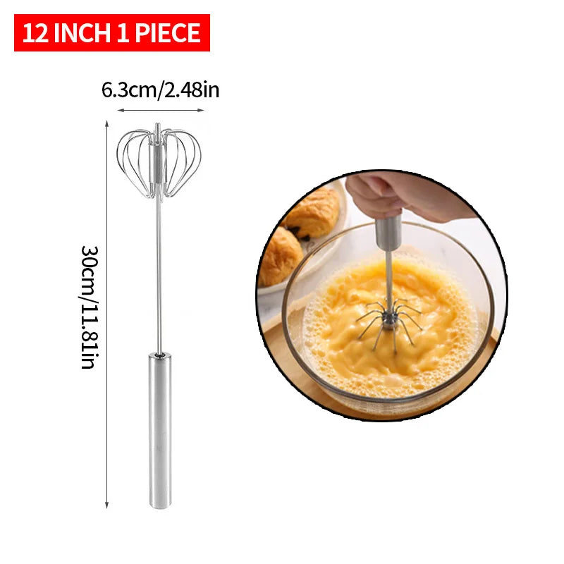 Semi-Automatic Stainless Steel Egg Beater