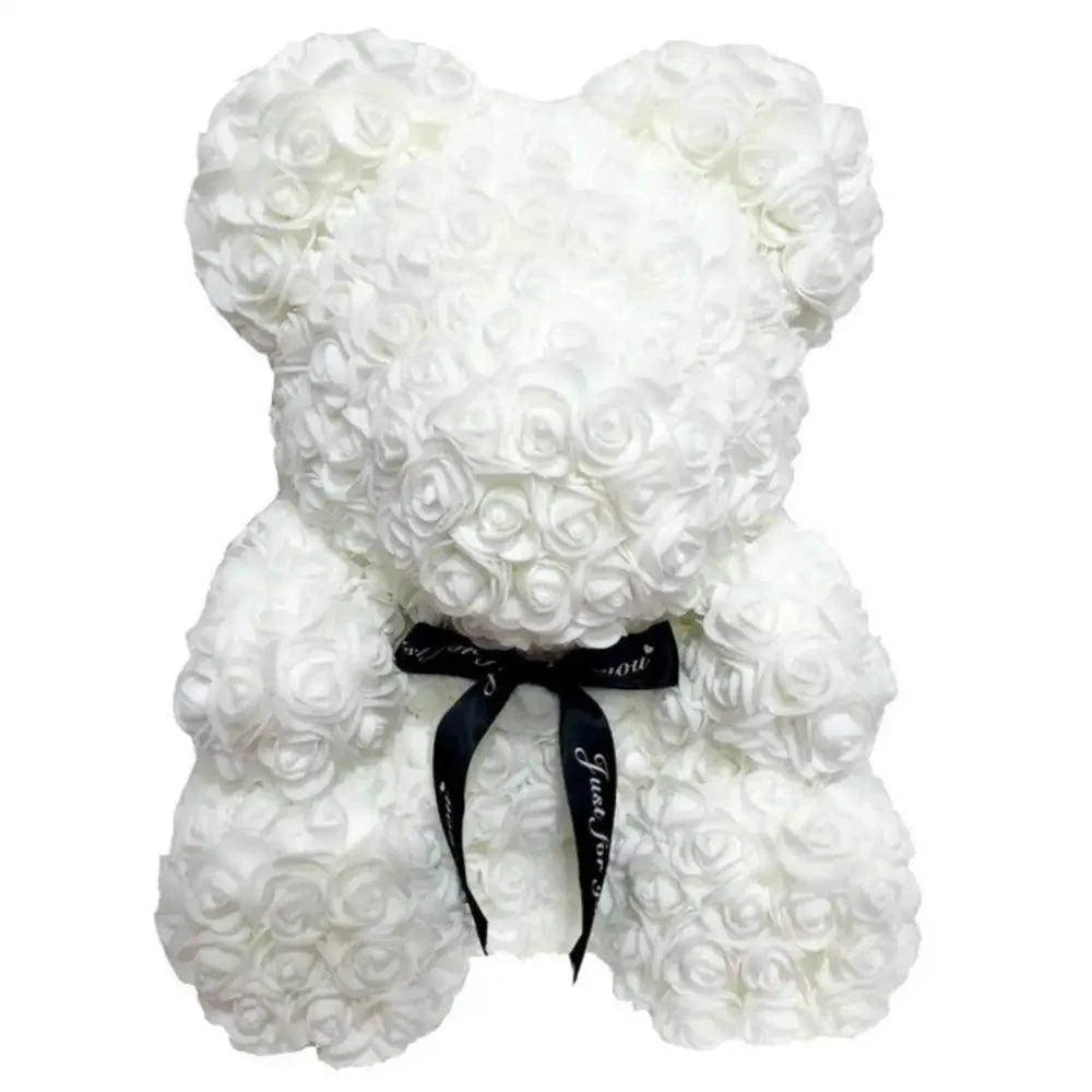 Artificial Foam Rose Panda Bear