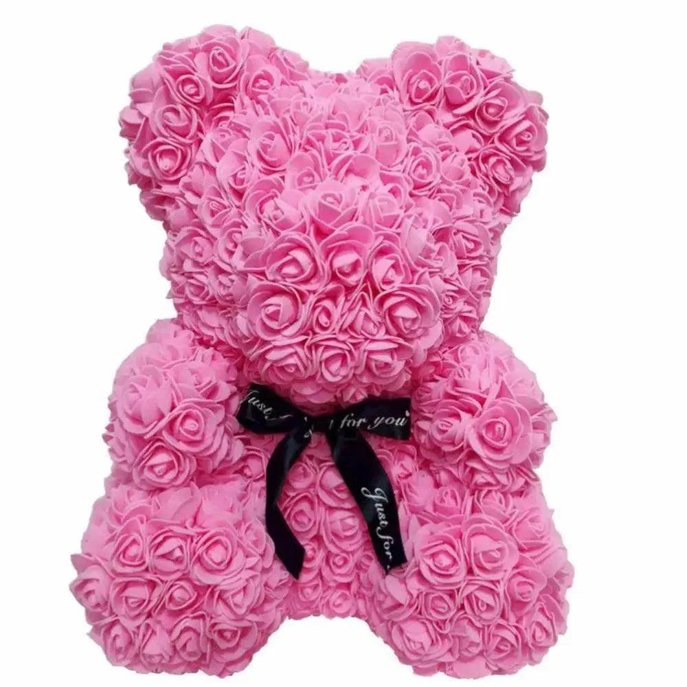 Artificial Foam Rose Panda Bear