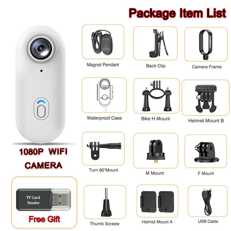 📷 Mini Sports Action Camera – 4K Ultra Portable Wireless Body Cam