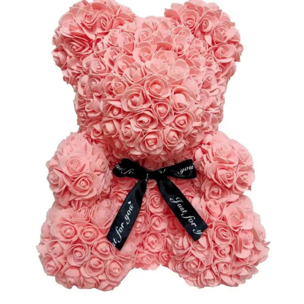 Artificial Foam Rose Panda Bear