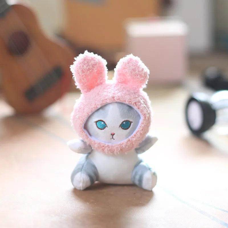 Shark Cat Fried Shrimp Plush Toy Keychain