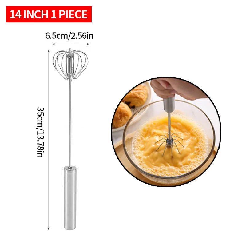 Semi-Automatic Stainless Steel Egg Beater