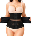 KUMAYES Waist Trainer Women Body Shaper, Waist Cincher Gym Sweat Belt for Weight Loss Women Stomach Flattener Postpartum Belly Wrap Corset (Black, M)