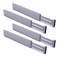 Utoplike Bamboo Drawer Dividers Adjustable 4 Pack – Kitchen/Bathroom