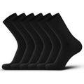 DarkCom Men's Smart Dress Socks, Black, 6-Pairs, Soft Breathable Man's Gift, (12-14 UK)