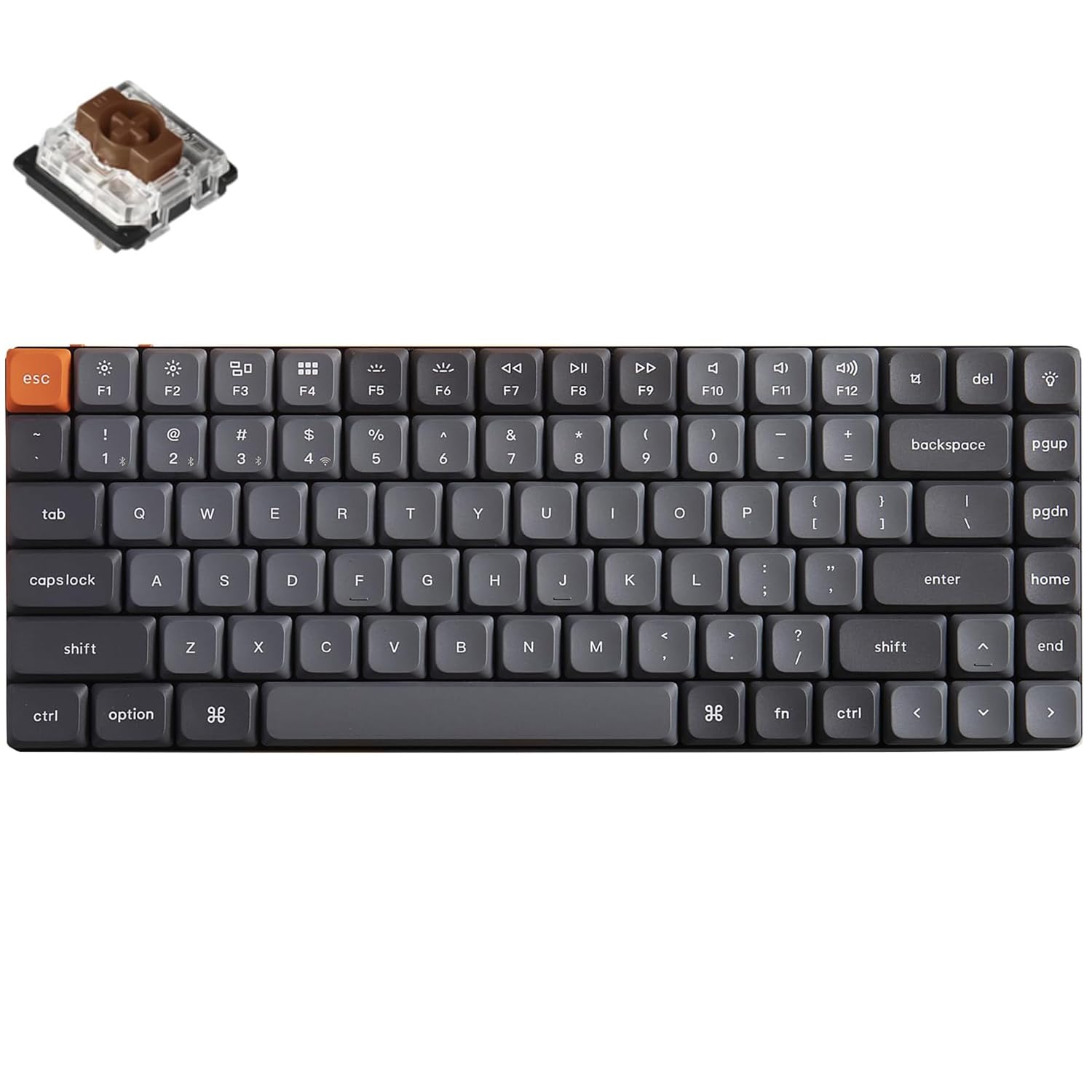 Keychron K3 Max QMK Programmable Wireless Low-Profile Keyboard US ANSI RGB Gateron Brown – Black