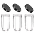 Nicoone Replacement Cup for Magic Bullet 250w,3pcs 16OZ Replacement Part Cup Mug with Lid Compatible with Magic Bullet 250W Blender Juicer