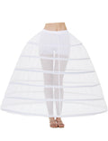 Women's Petticoat Underskirt Crinoline Adjustable Waist Half Slip – White