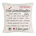Dear Granddaughter Cushion Cover Set 3 Inspirational Throw Pillow Cases – 45x45cm