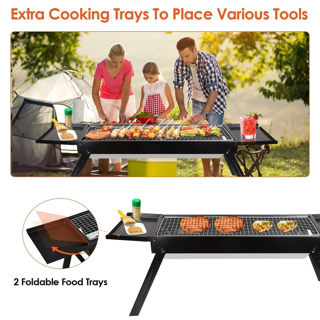 Foldable Charcoal BBQ Grill Stainless Steel Grill