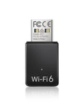 BrosTrend Wi-Fi 6 AX900 USB WiFi Dongle for PC Laptop Desktop, Mini USB WiFi Adapter Dual Band 5GHz 600Mbps & 2.4G 286Mbps, USB2.0 Wireless Internet Dongle Receiver for Windows 11/10/7, Easy Setup