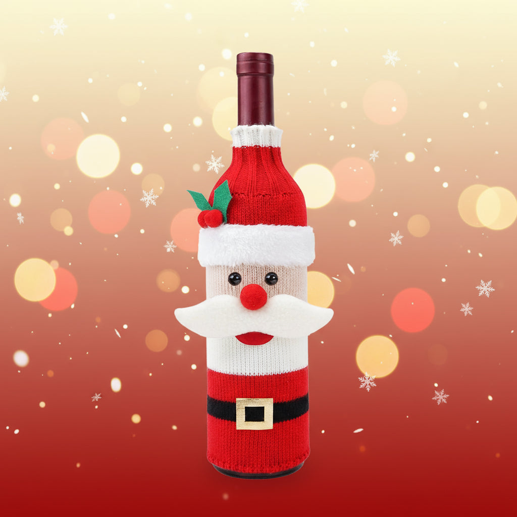 🎅 Christmas Bottle Covers – Festive Home Fashion Holiday Decorations