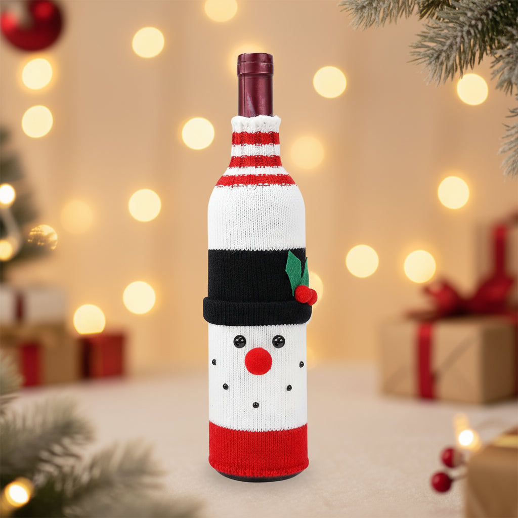 🎅 Christmas Bottle Covers – Festive Home Fashion Holiday Decorations