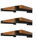 Heavy Duty Floating Shelf Brackets 12 Inch Wall Mounted Supports – Black 300mm