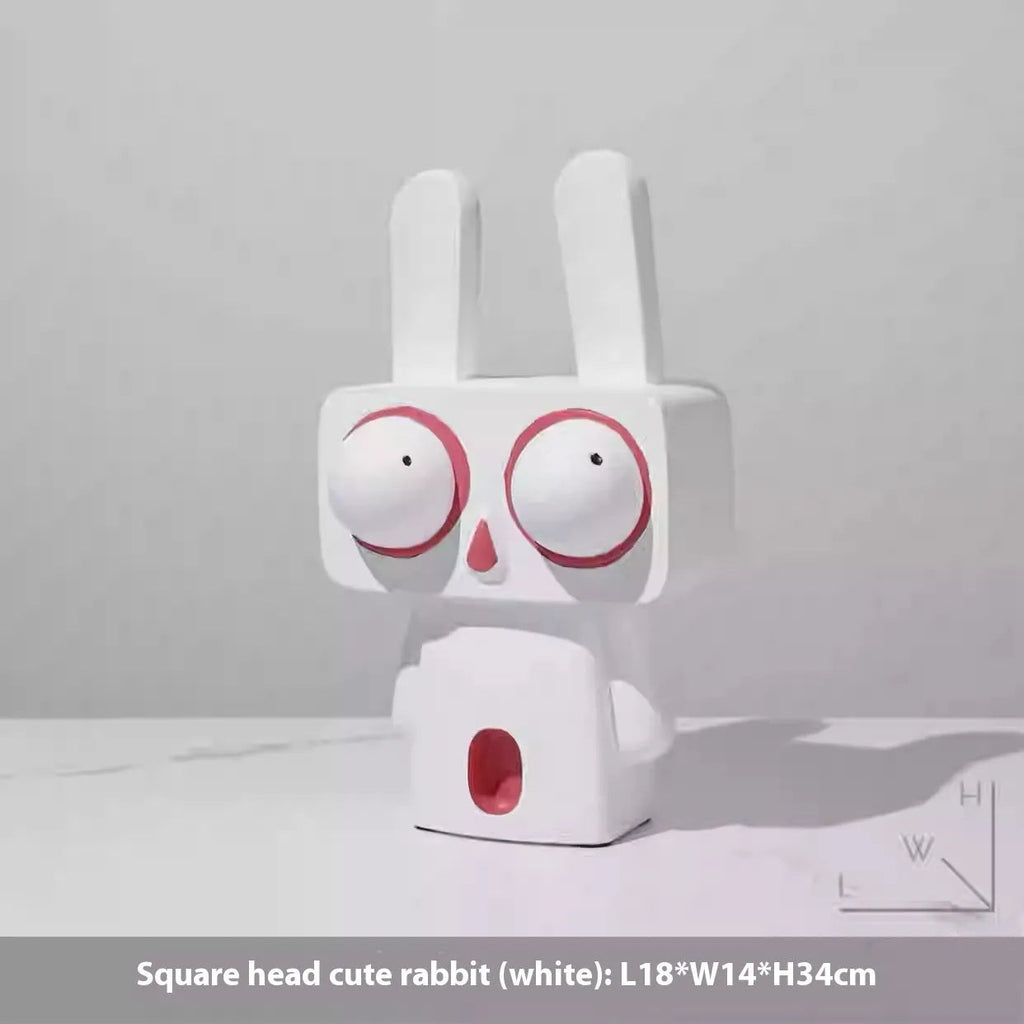 Red Resin Rabbit Ornament – Quirky Home Decor