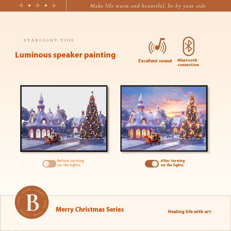 🎅 Mini Bluetooth Speaker – Christmas Painted Portable Gift