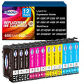 Compatible Ink Cartridges 604XL 12-Pack for Epson XP/WF Series