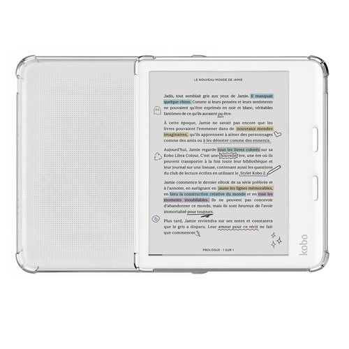 7-inch Clear Kobo Libra Case Reinforced Corners Lightweight – Clear (Libra 2/Libra Colour)