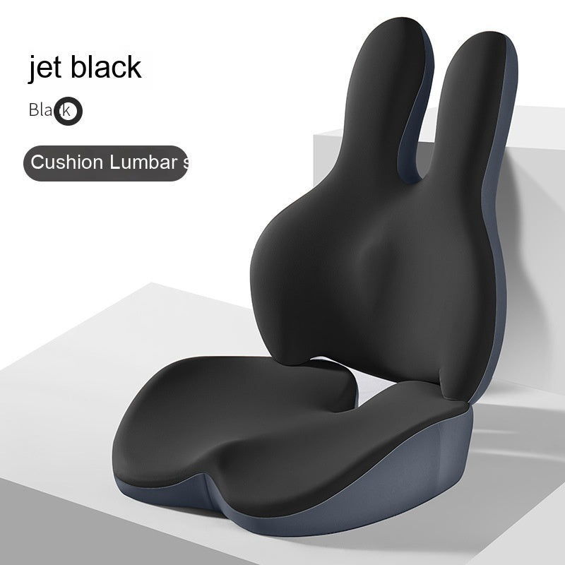 🚗 Car Heightening Cushion – Backrest & Lumbar Pad Driving Seat Support