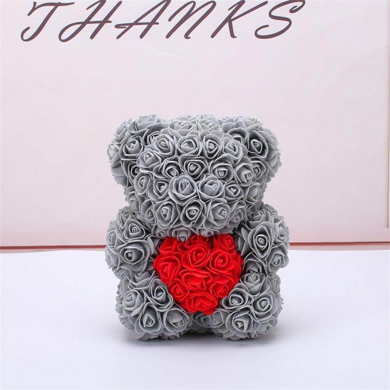 Valentine Foam Forever Rose Teddy Bear