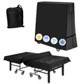 Table Tennis Table Cover 9x5ft 600D Waterproof Sunproof Oxford Fabric – Black