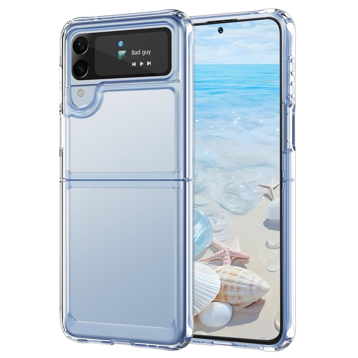 Samsung Galaxy Z Flip 4 Clear Hard PC TPU Shockproof Antiscratch Protective Case – Clear