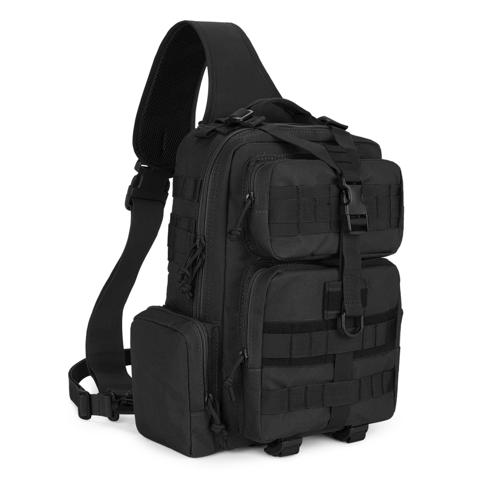 Explokit Tactical Sling Bag for Men One Strap Shoulder Backpack EDC Crossbody Pack – Black