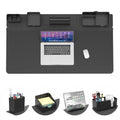 Desk Pad Magnetic Organizer Set 5-in-1 Large Mouse Mat with Phone Stand Cup Holder Pen Storage