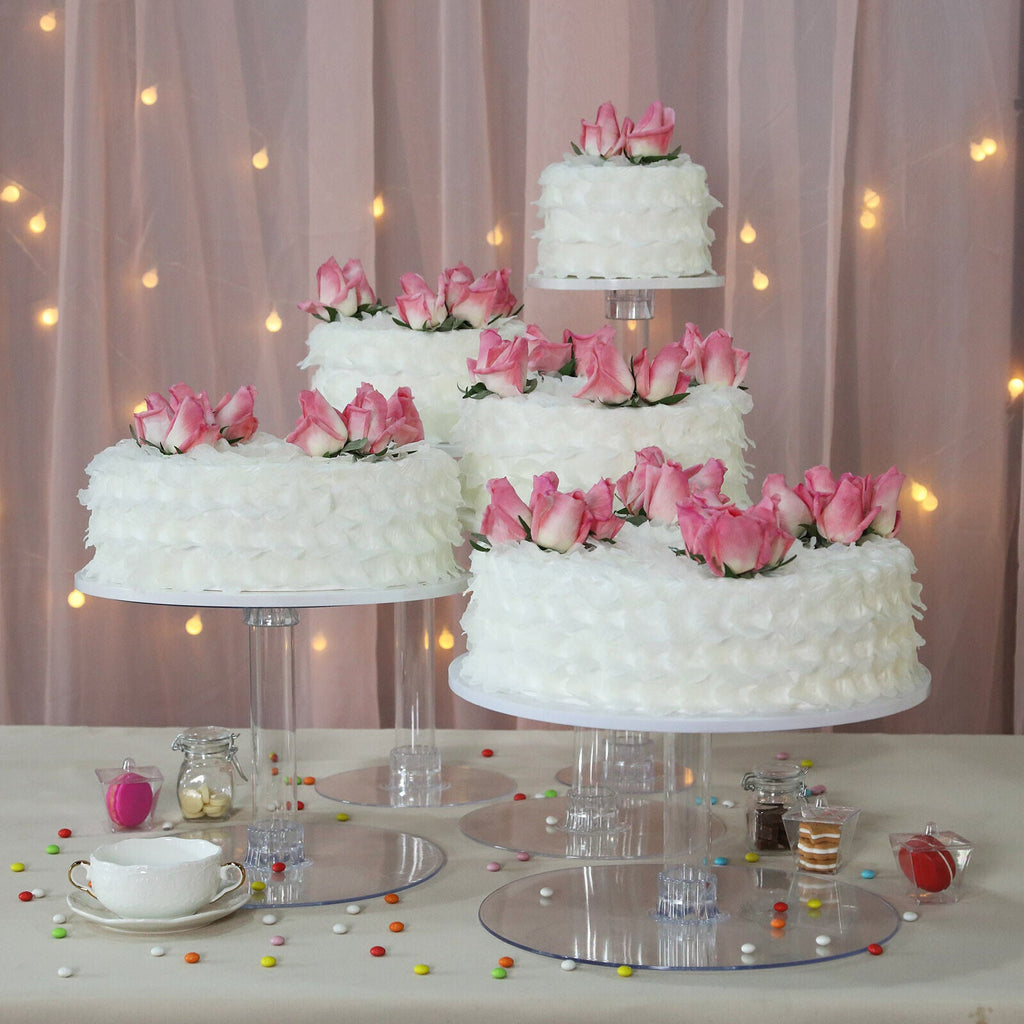 5 Tiers Acrylic Cake Stand Set Birthday Party Catering Display