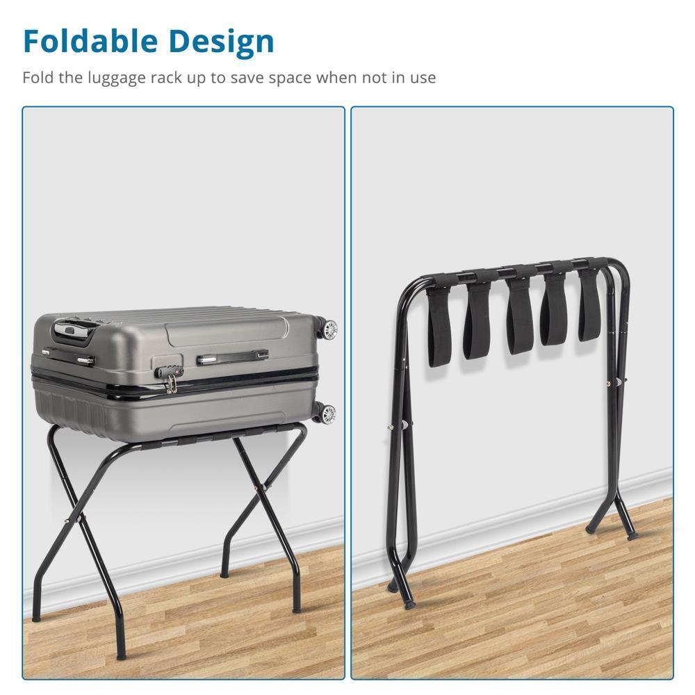 Sturdy Metal Folding Luggage Rack Stand for Home Hotel