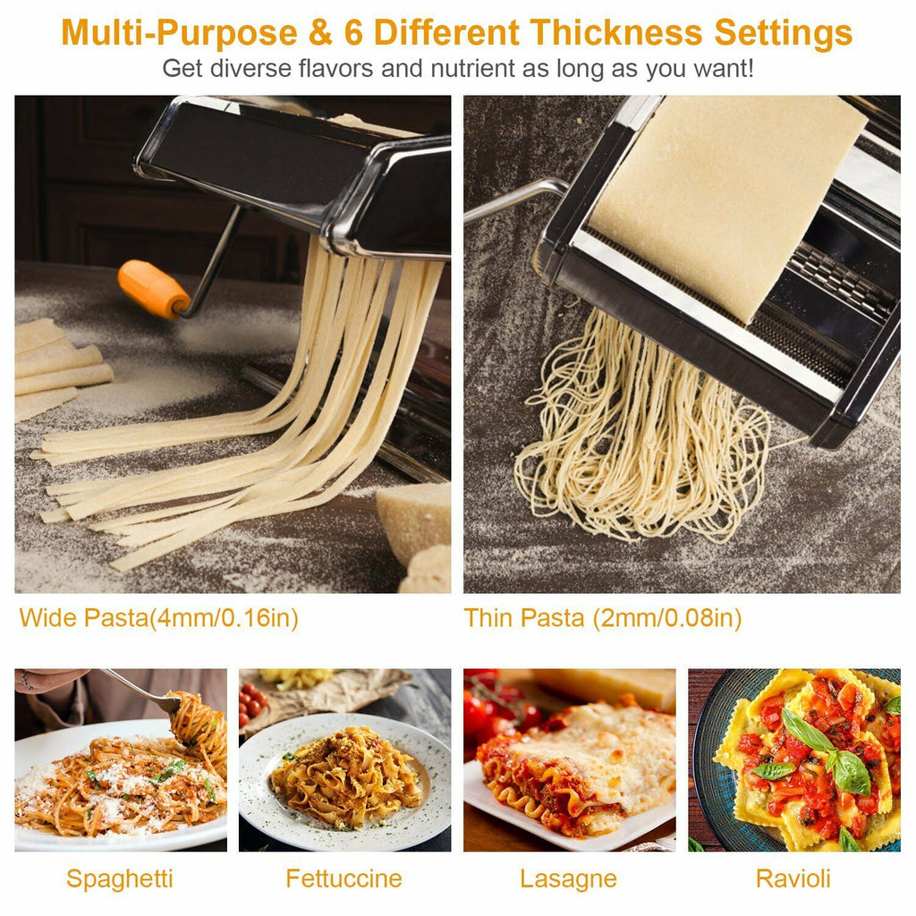 Stainless Steel Pasta Roller Machine Fresh Spaghetti Noodle Maker Tool