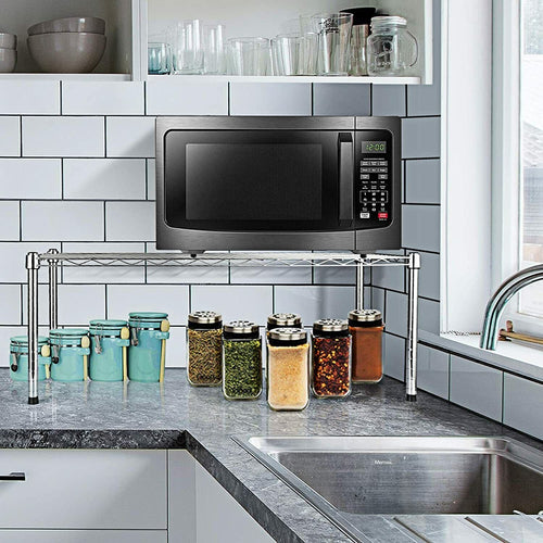 1-Tier Wire Shelving Rack for Organized Storage