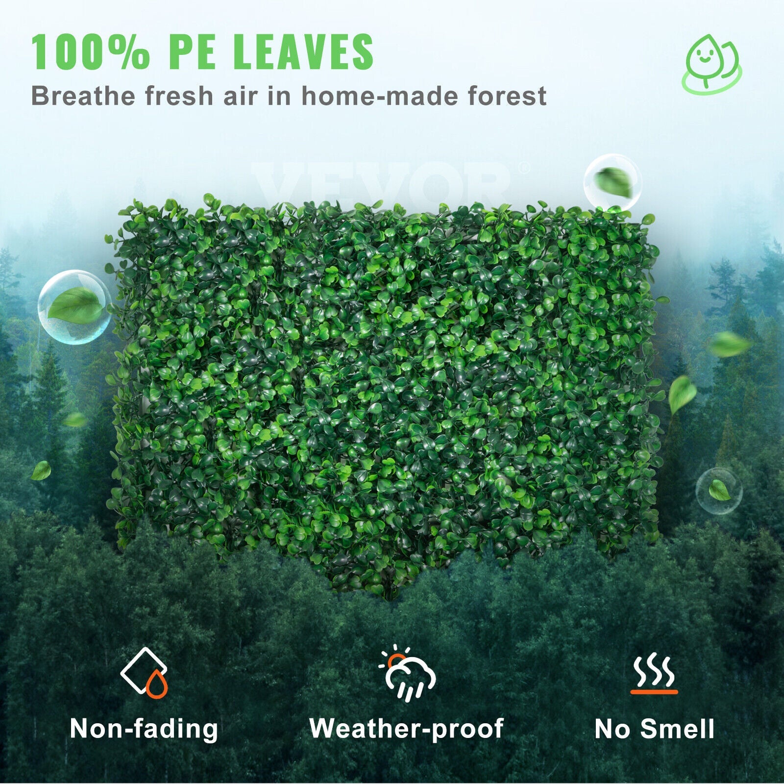 20x20" Artificial Boxwood Wall Hedge Panels Set of 12