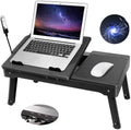 Foldable Laptop Table Tray Desk with Cooling Fan