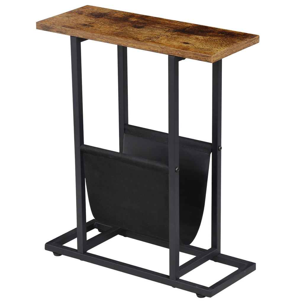 Narrow Sofa End Table Space Saver Snack Table