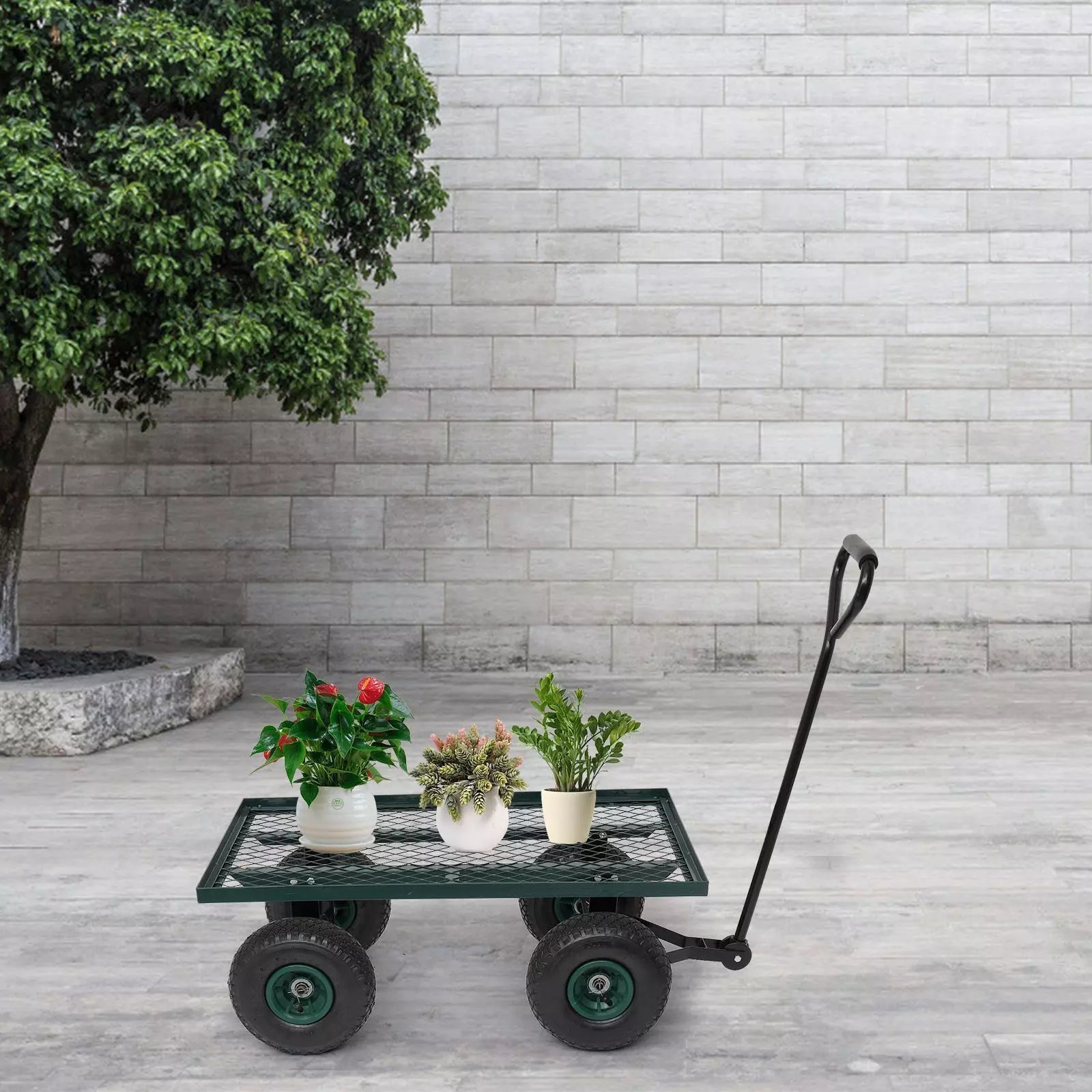 Heavy Duty 38" Garden Dump Wagon Cart Lawn Utility