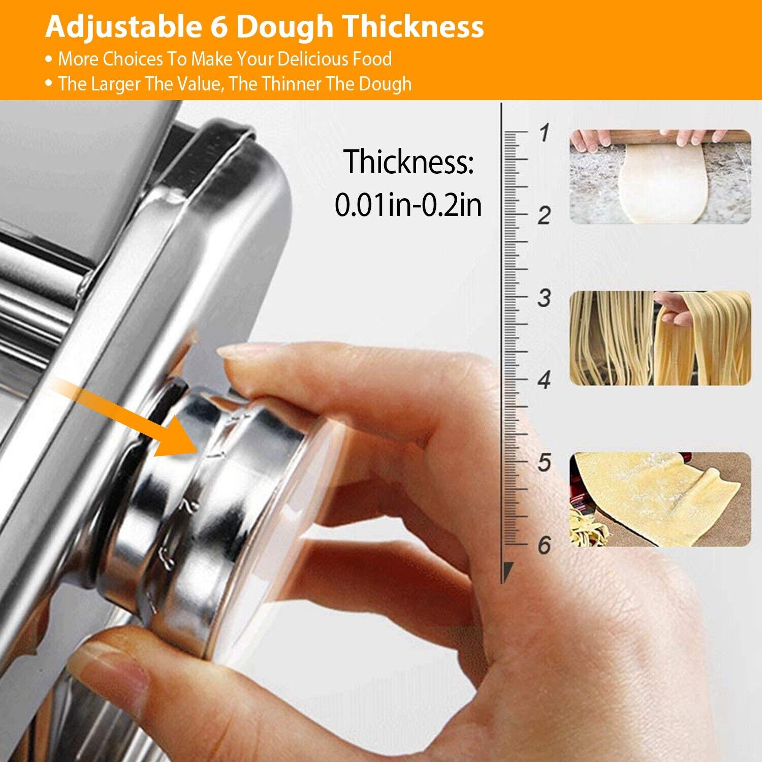 Stainless Steel Pasta Roller Machine Fresh Spaghetti Noodle Maker Tool