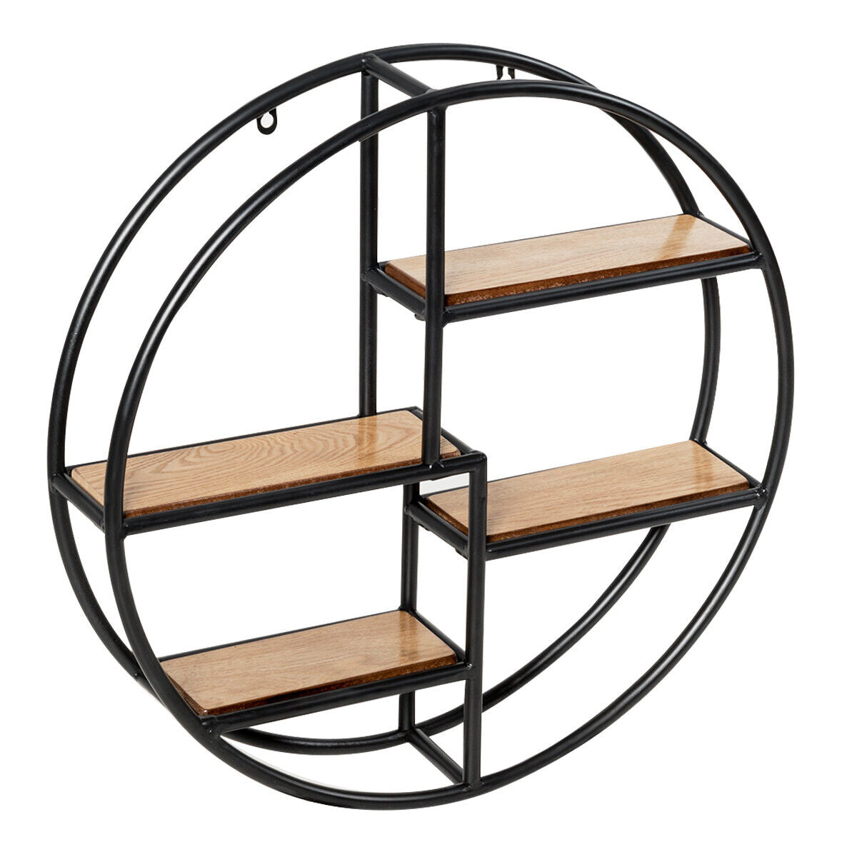 Wall-Mounted 4-Tier Circular Hanging Storage Shelf Room Decoration